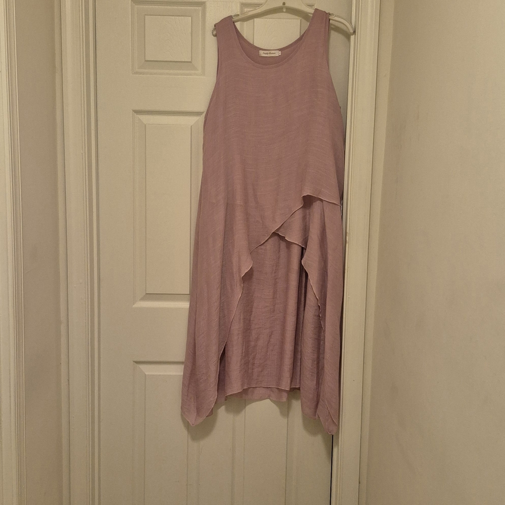 Lavender Sleeveless Layered Dress